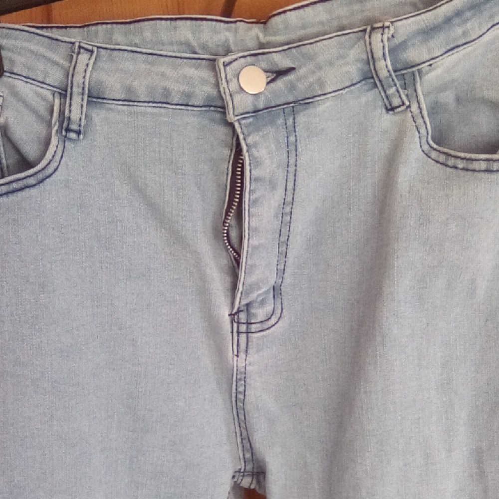 Sky Blue Women's Flare Jeans - Picture 2 of 4